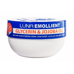 LUNA EMOLLIENT GLYCERIN & JOJOBA OIL DAILY SOFT & MOISTURIZING HAND & BODY CREAM 160 GM